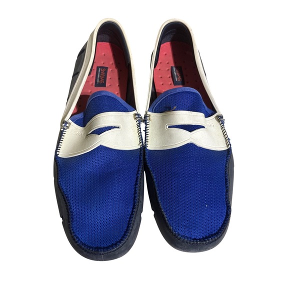 SWIMS Mens Blue Mesh Loafer Boat Shoes Slip On Casual Comfort 11 - Picture 1 of 12